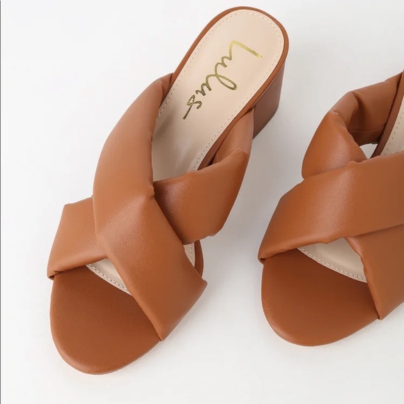 Braidef heeled slides sandals mules open toe 6.5 - Picture 4 of 9